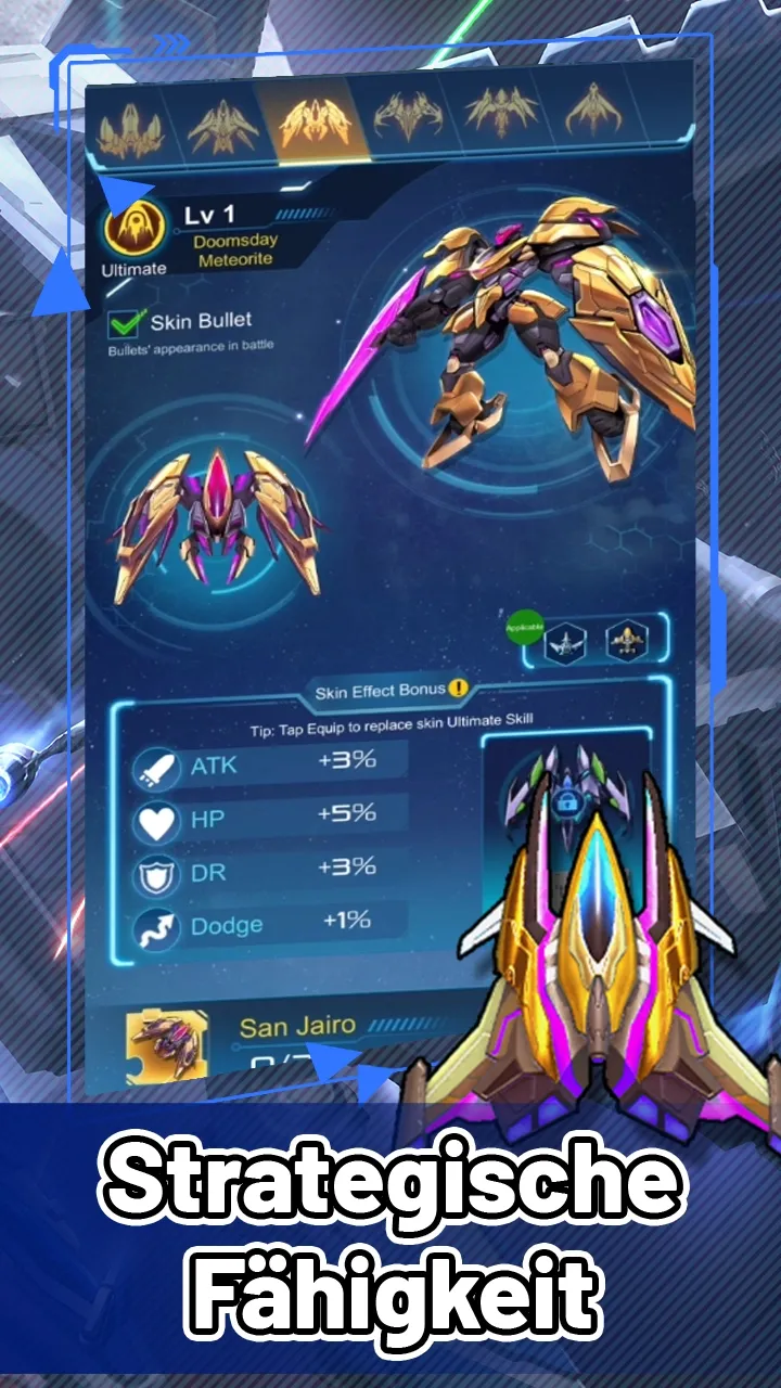 Detaillierte Ansicht eines Raumschiffs mit Wingmen