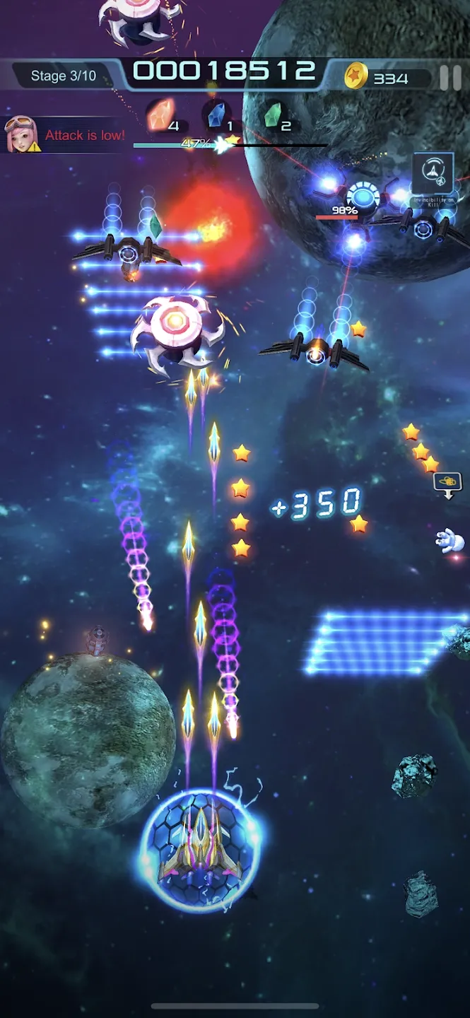 Screenshot 1: Weltraumkampf